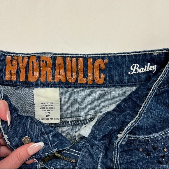 Y2K Hydraulic Jeans Low Rise Mini Denim Shorts - Picture 8 of 9